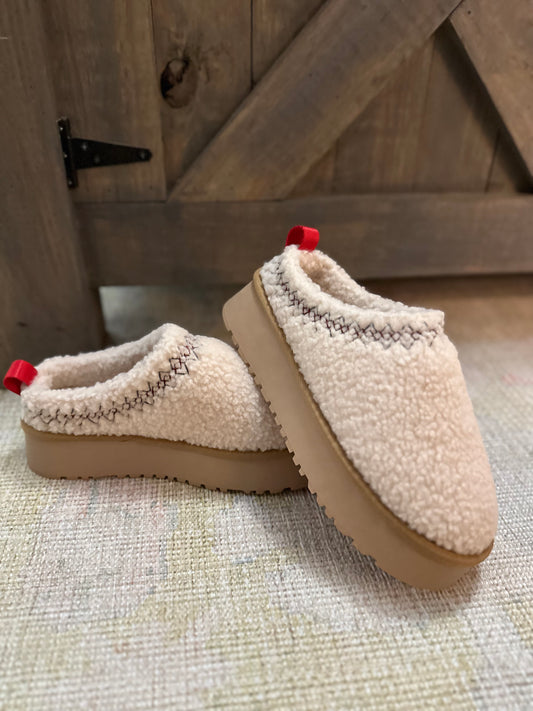 Isaac Platform Slippers- Ivory