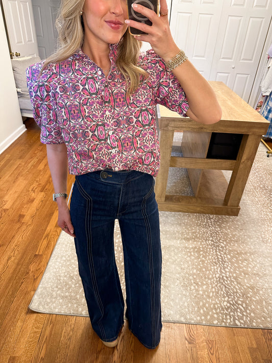 Caitlyn Top- Pink Multi