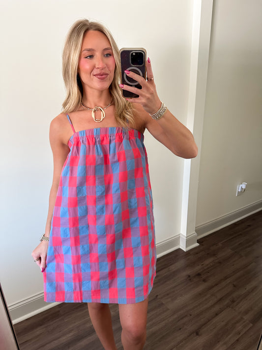 Cami Mini Dress- Berry/Blue