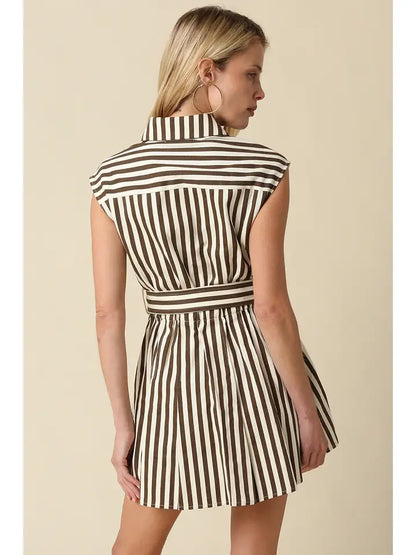 Mia Mini Dress- Brown