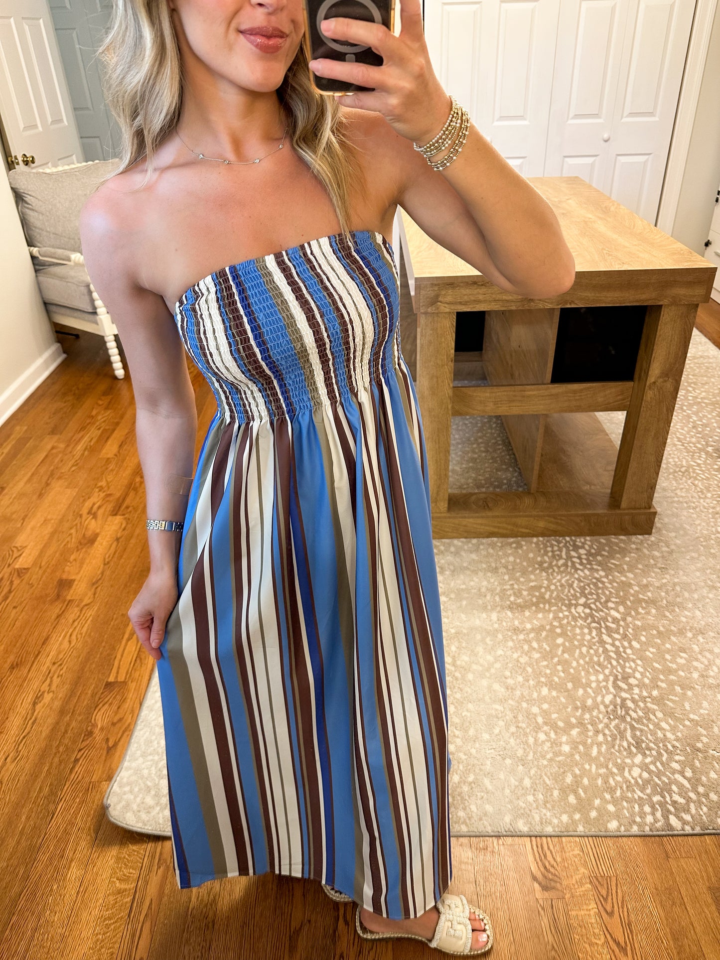 Elsie Stripe Midi Dress