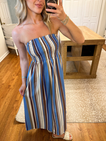 Elsie Stripe Midi Dress