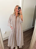 Luca Maxi Dress- Caramel Stripe