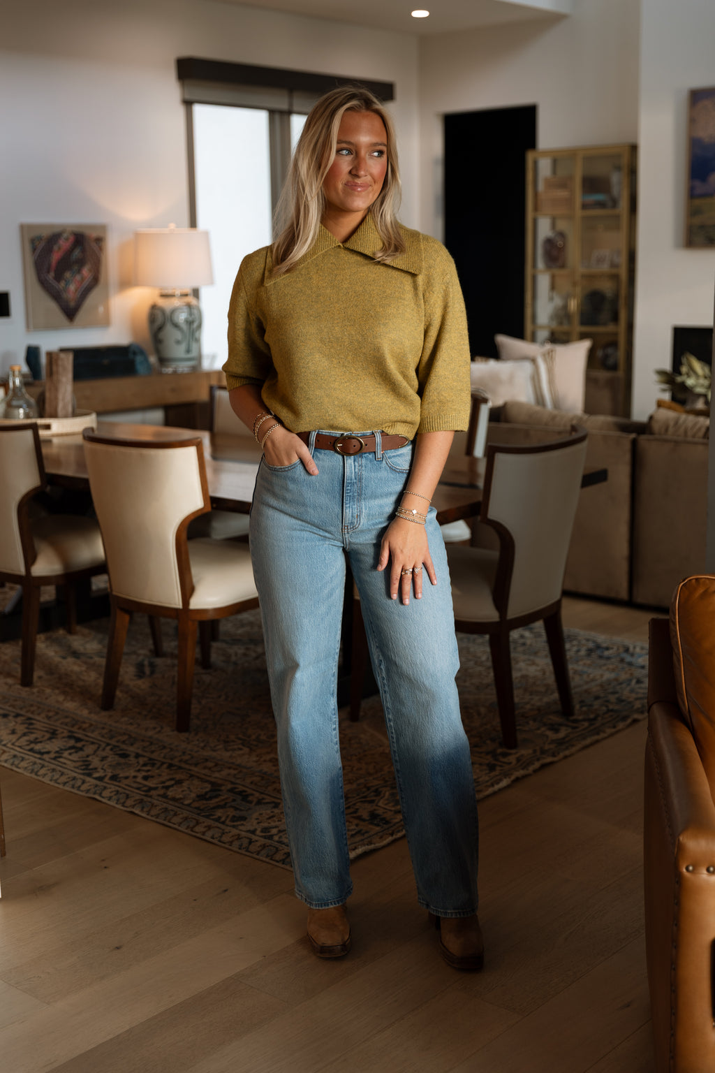 Kit Sweater Top- Citron
