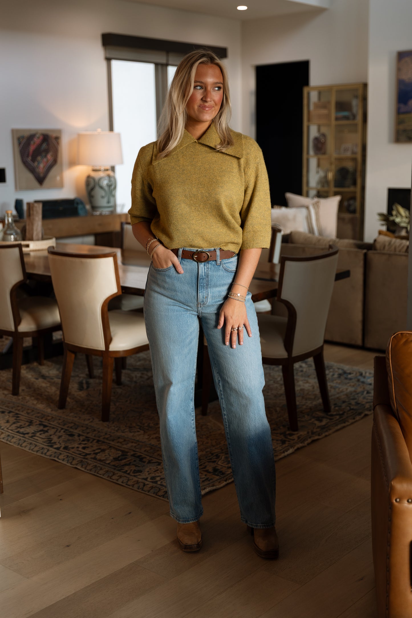 Kit Sweater Top- Citron