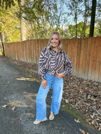 PRE-ORDER Ships 10/30 Zebra Oversized Utility Jacket- Black