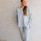 Grey Textured Jogger Set