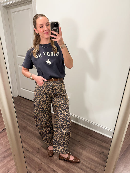 Giddy Up T-Shirt- Charcoal