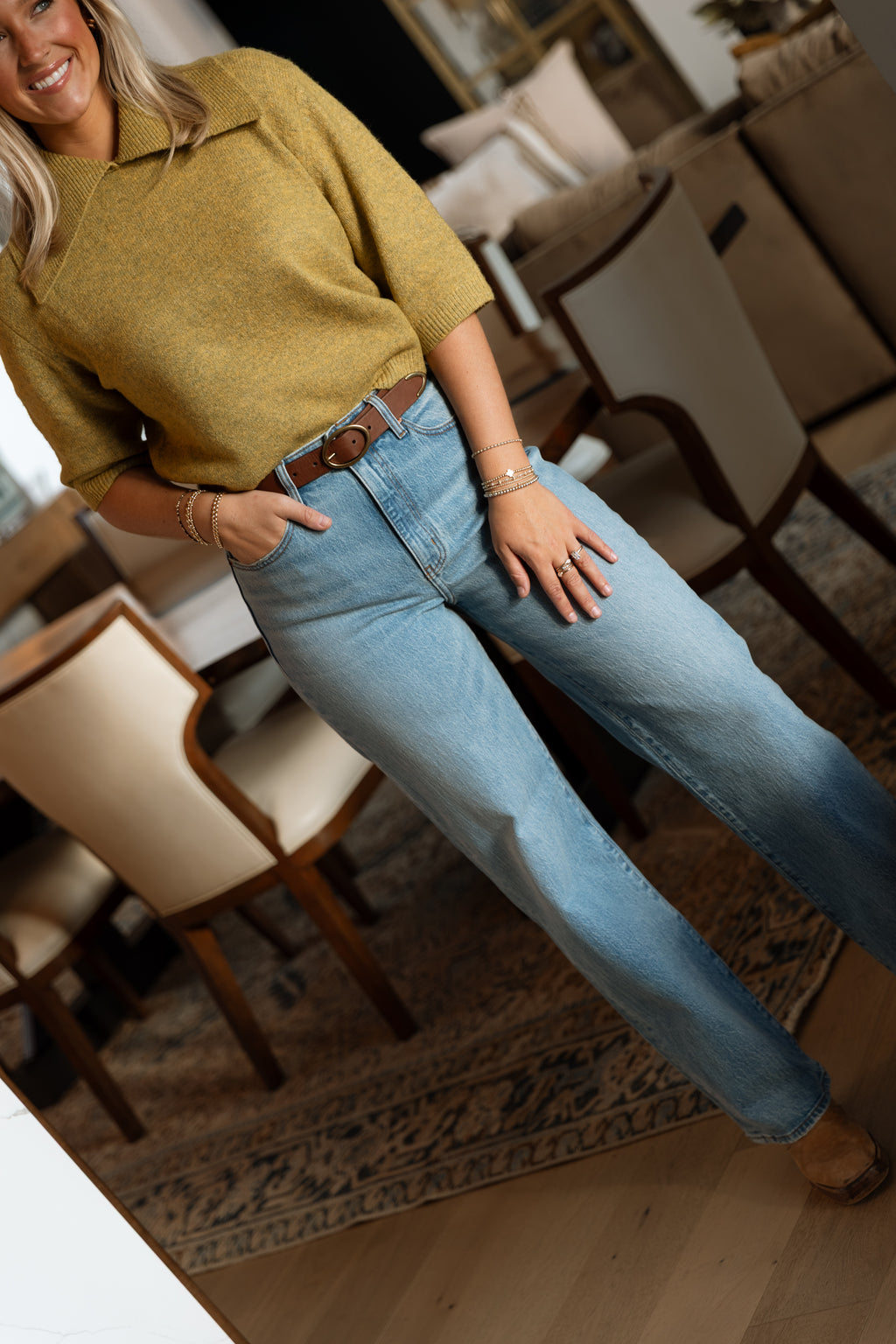 Kit Sweater Top- Citron
