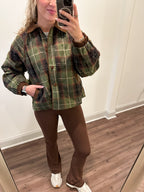 Morgen Plaid Jacket- Olive