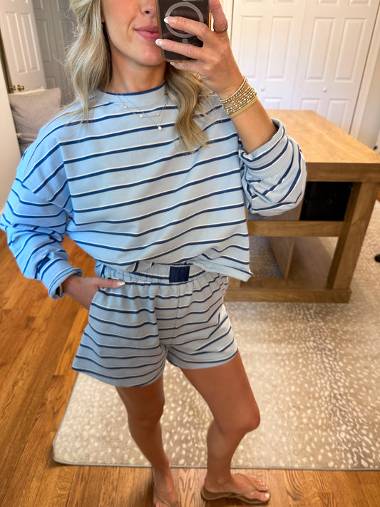 The Harbor Set- Baby Blue/Navy