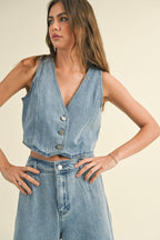 Washed Denim Set- Light