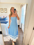 Kenzie Dress- Blue/Ivory