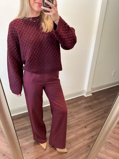 Plum Knit Sweater