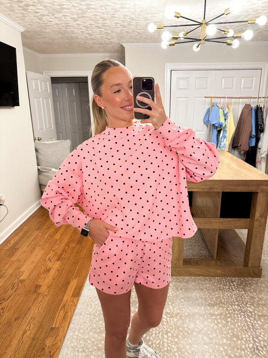 Lulu Polka Dot Set- Pink