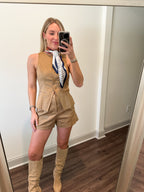 Tate Suede Set- Camel