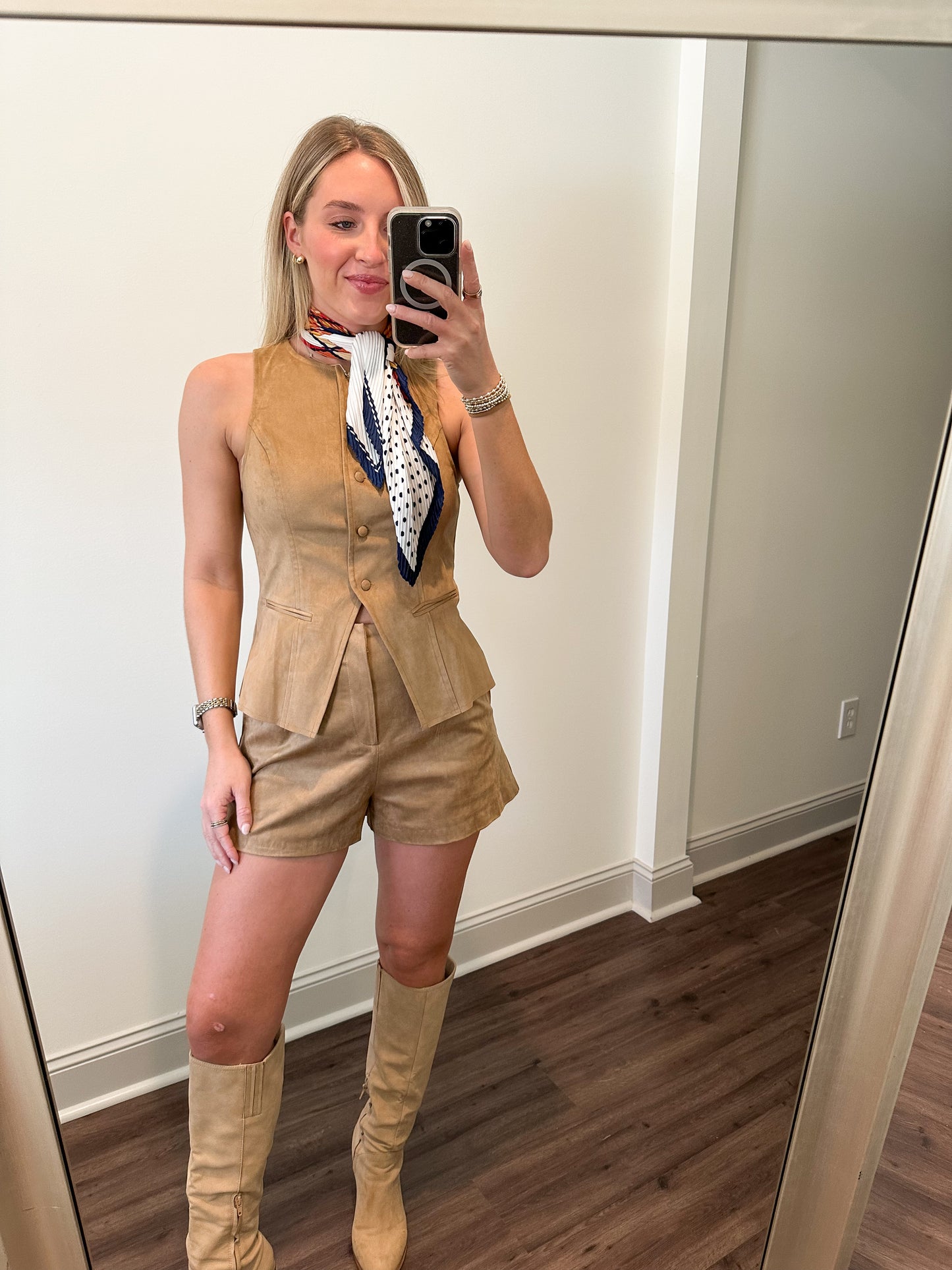 Tate Suede Set- Camel