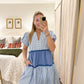 Jana Stripe Dress- Blue/White