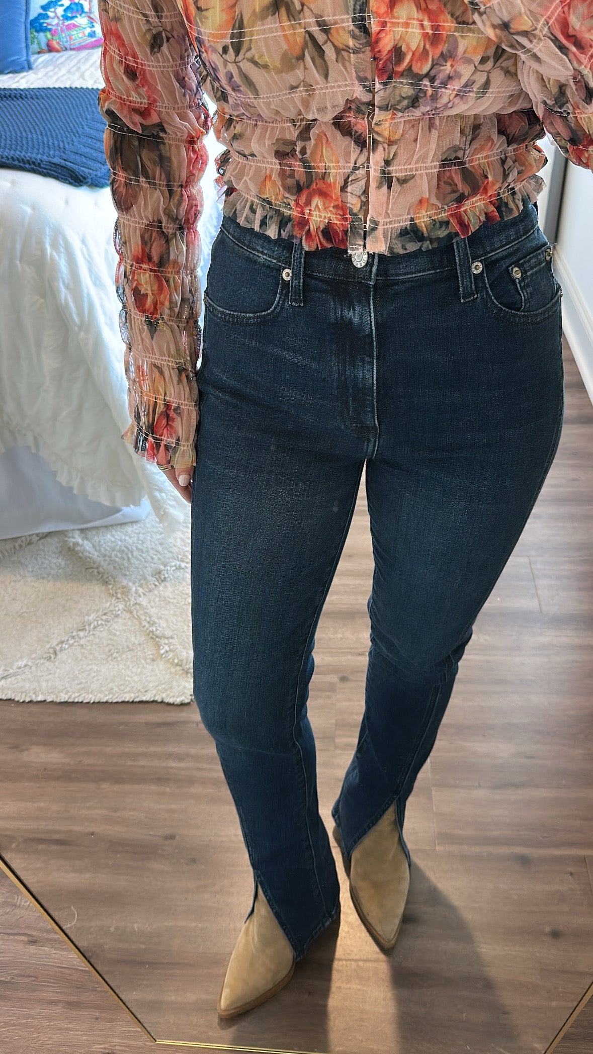 Downtown HR Split Hem Jean- Cheap Thrills