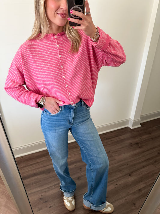 Piper Mini Stripe- Bubblegum