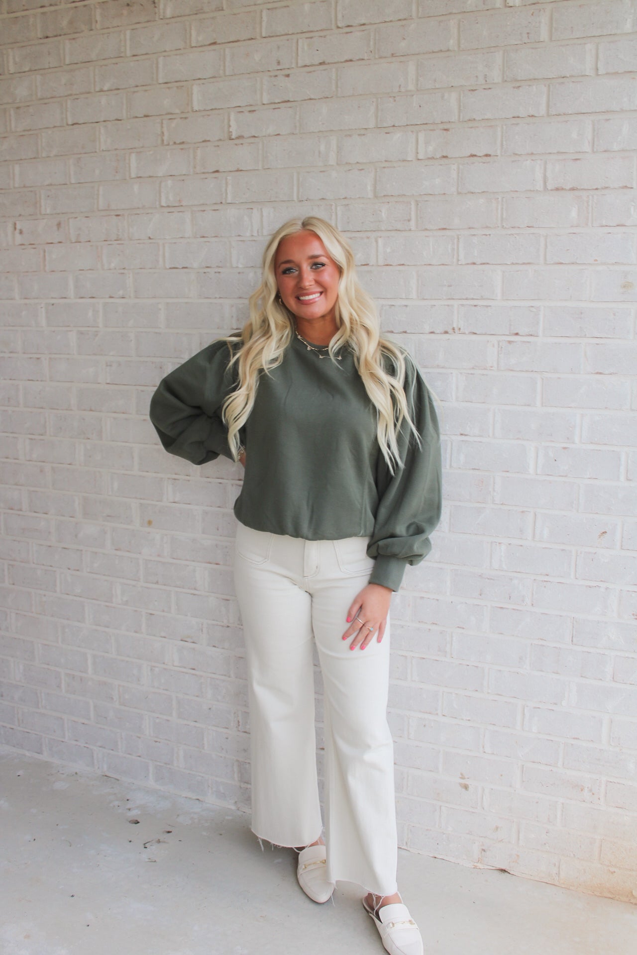 Extra Love Pullover- Olive