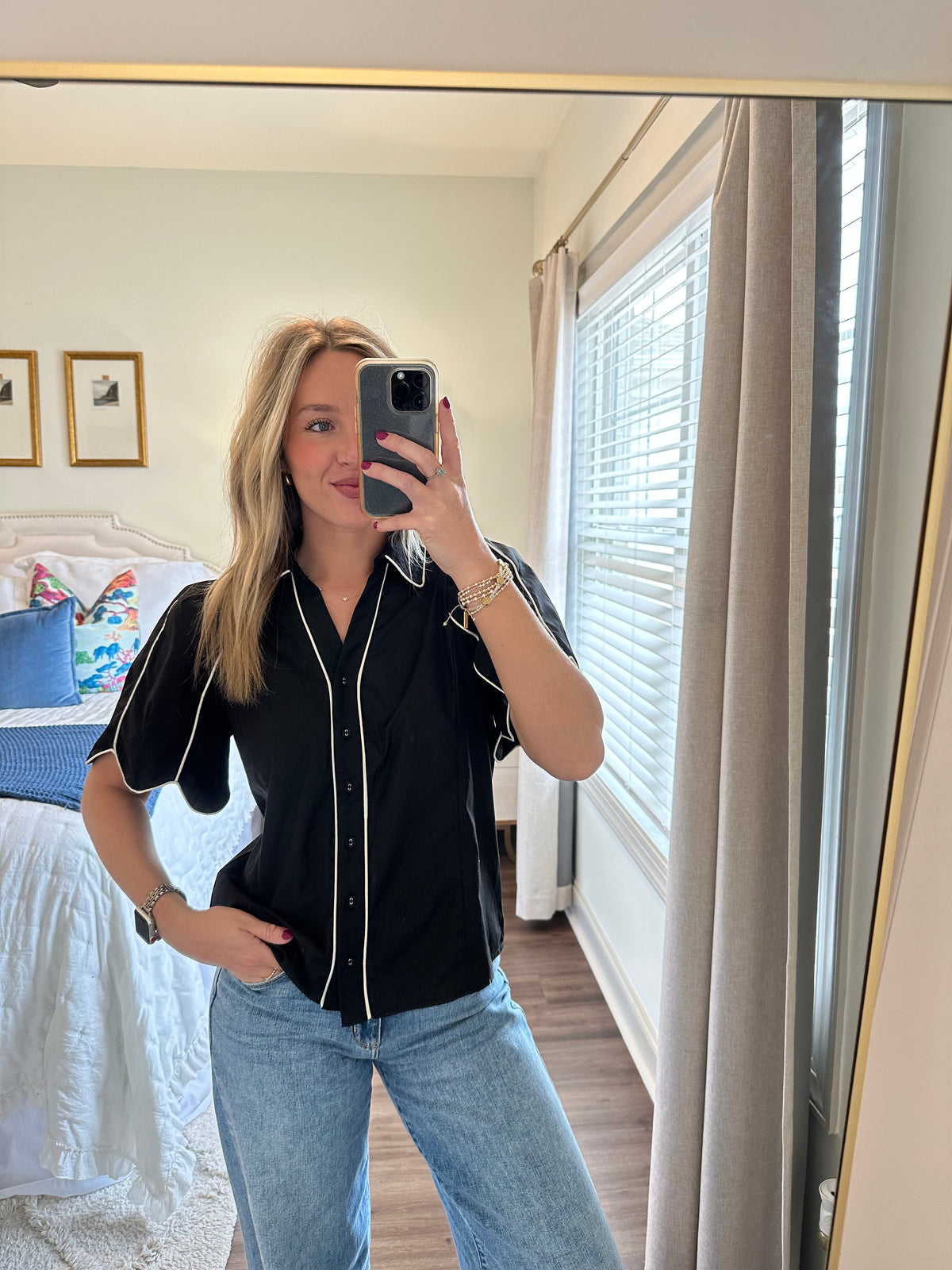 Remi Top- Black/White