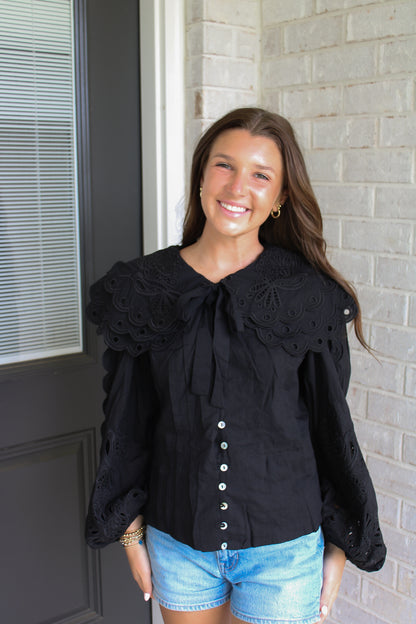 French Blouse- Black