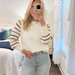 Striped Sleeve Sweater