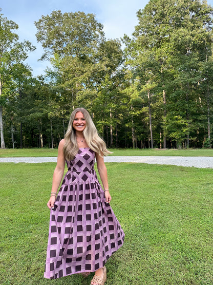 Paloma Midi Dress- Eggplant