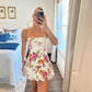 Rose Floral Puff Dress