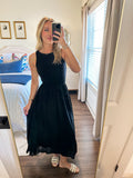 Mixed Media Dress- Black