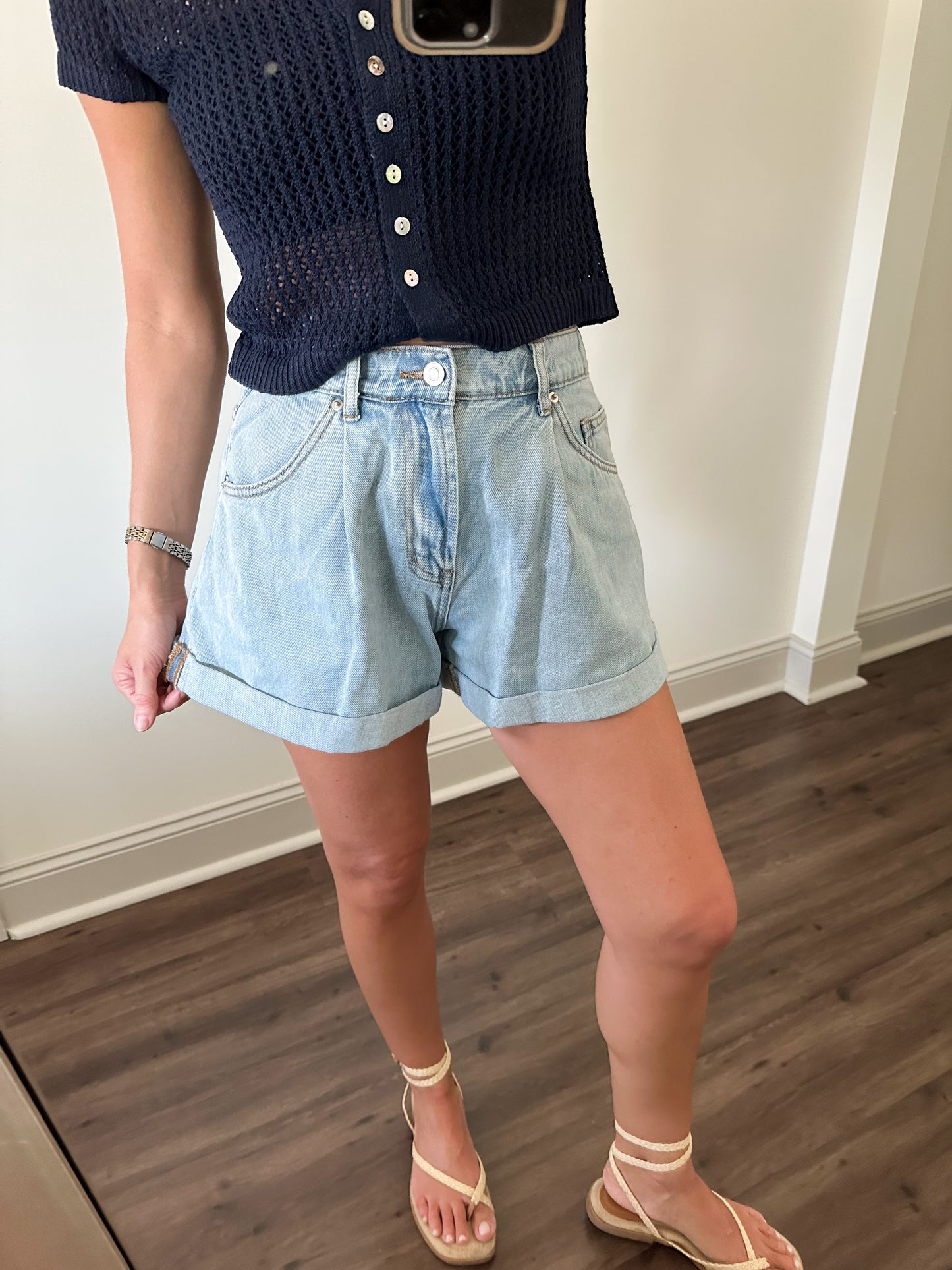 Elise Denim Shorts- Light