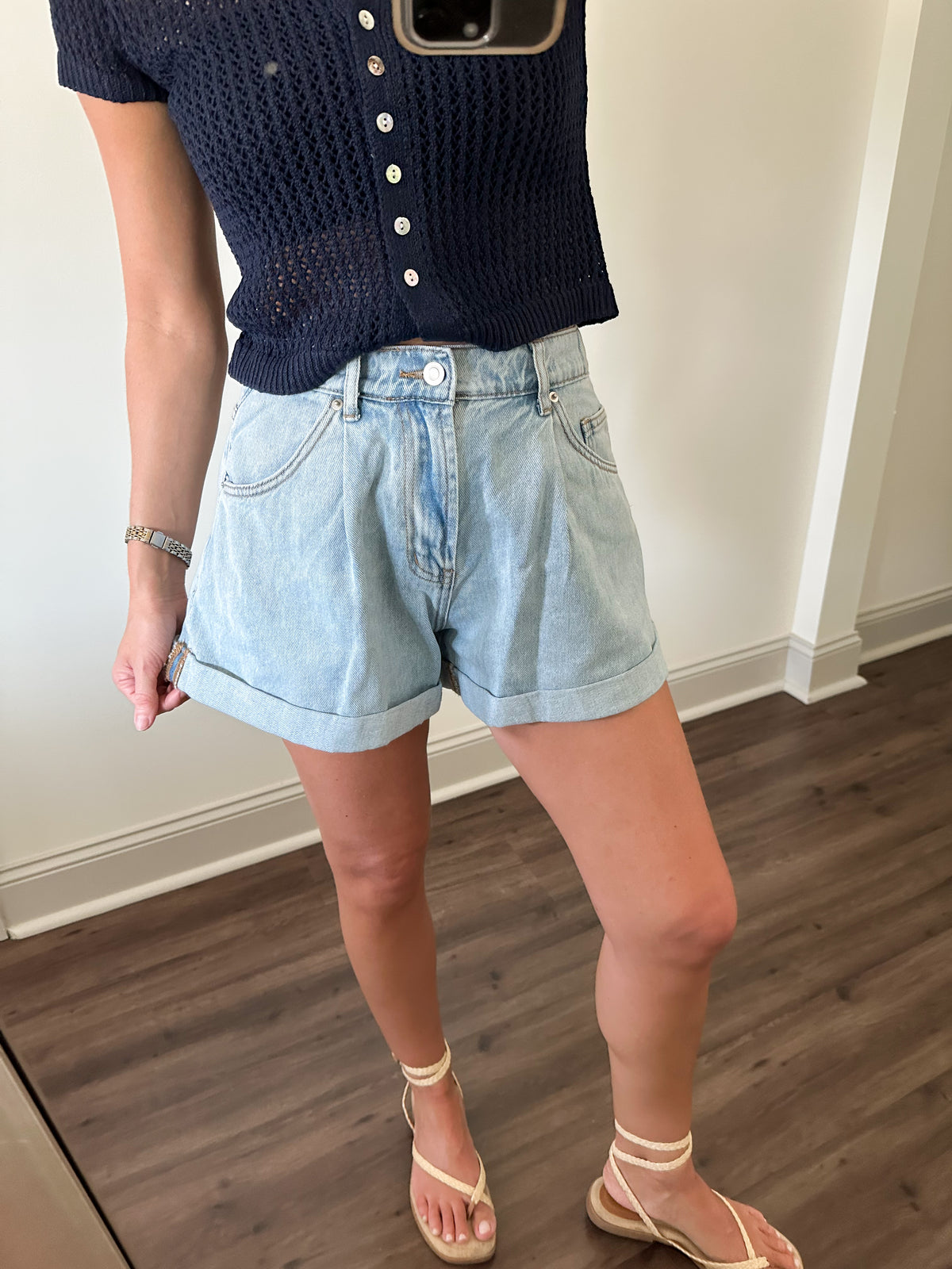 Elise Denim Shorts- Light