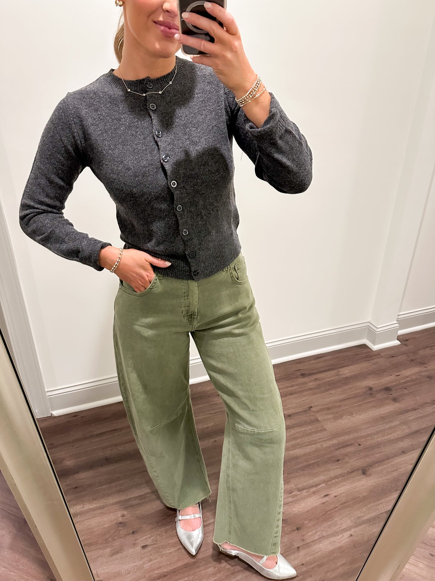 Kelly Cardigan- Charcoal