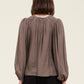 Pleated Sleeve Top– Umber