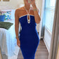 Royal Blue Knit Midi