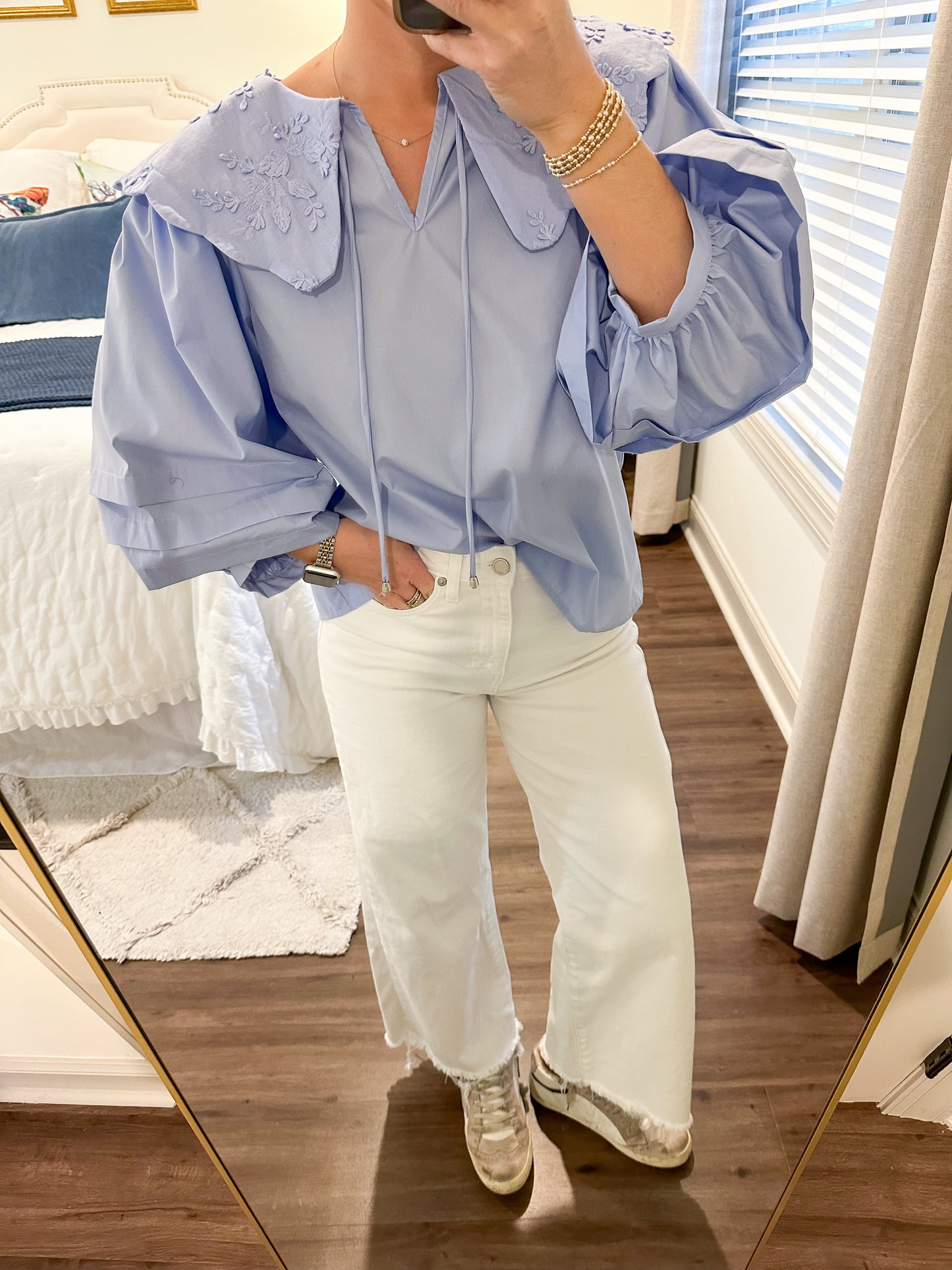 Lilly Top- Light Blue