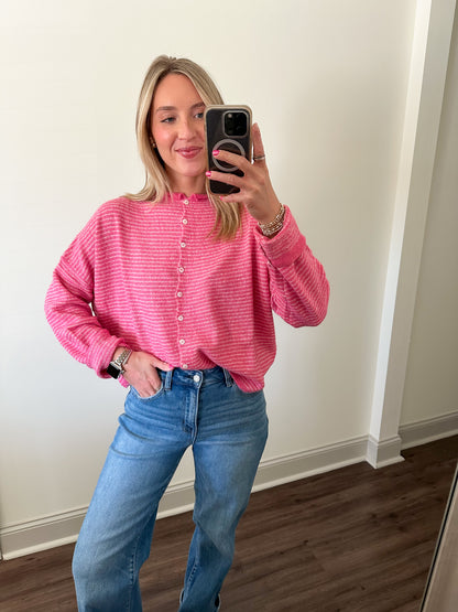 Piper Mini Stripe- Bubblegum