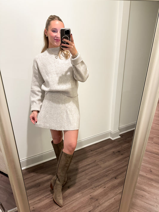 Parker Oatmeal Skirt Set