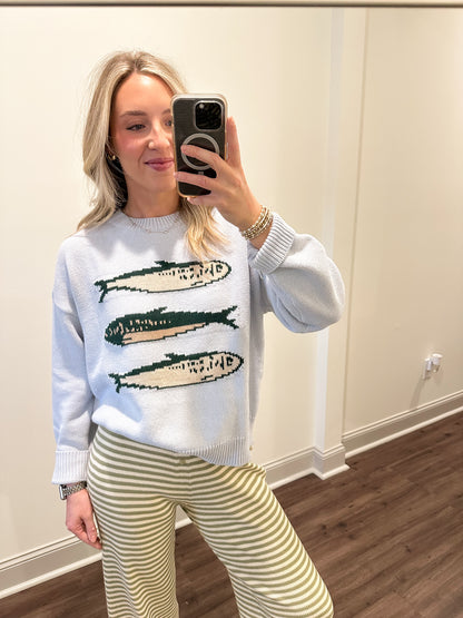 3 Sardine Sweater- Baby Blue