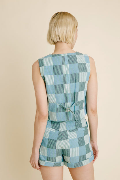 Patchwork Set- Green/Blue