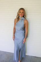 Harley Satin Maxi- Blue