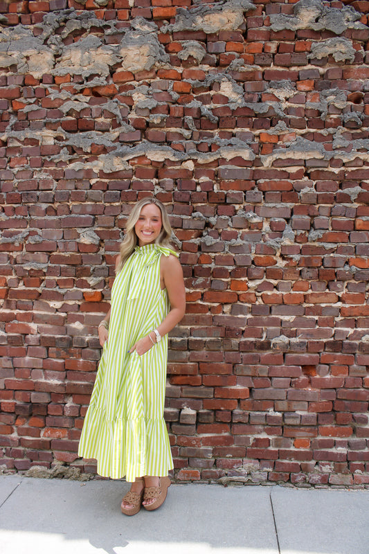 Seaside Escape Midi- Lime