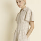 Twill Romper- Eggshell