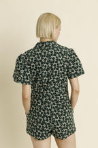Twill Romper- Green