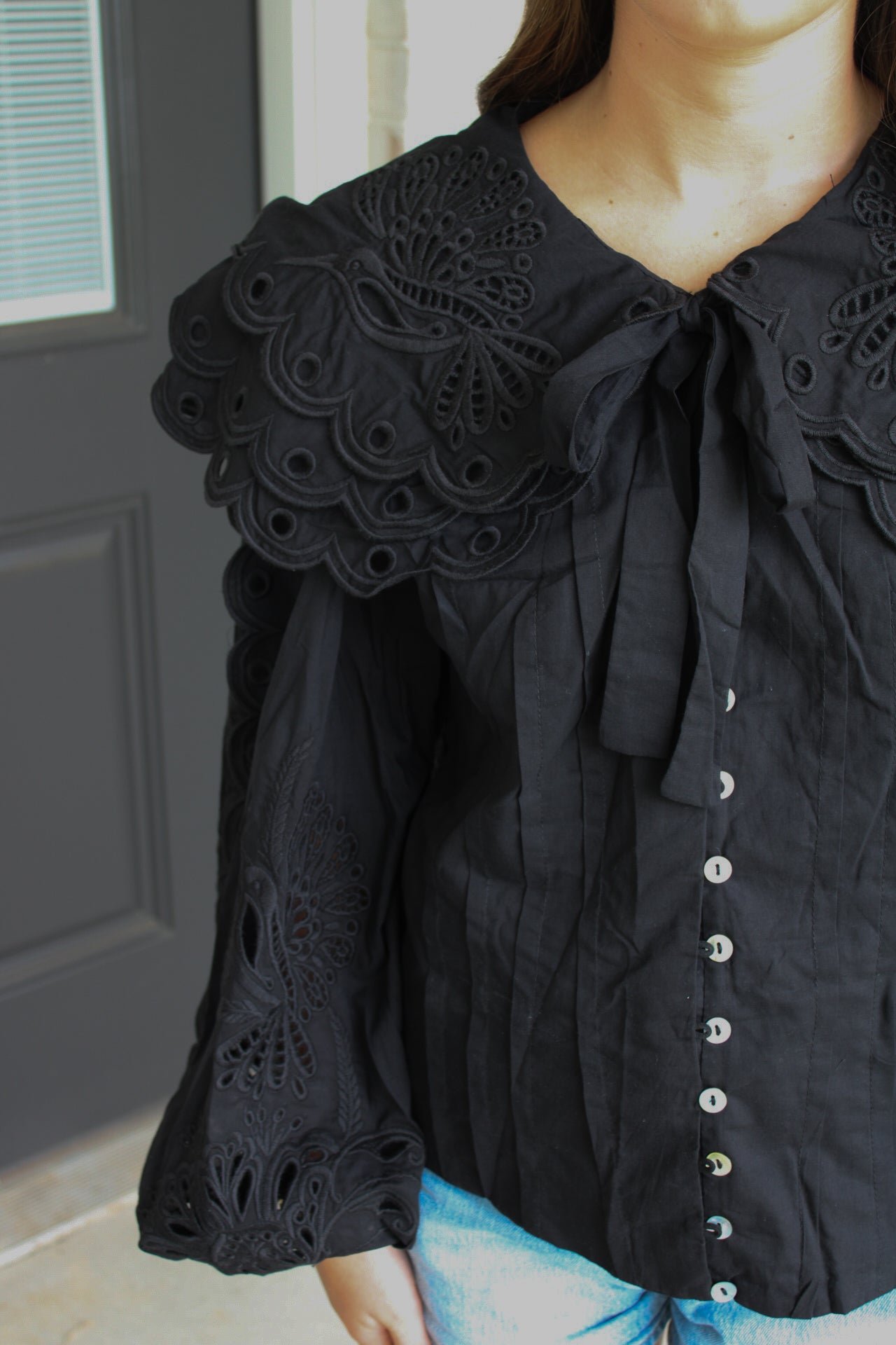 French Blouse- Black