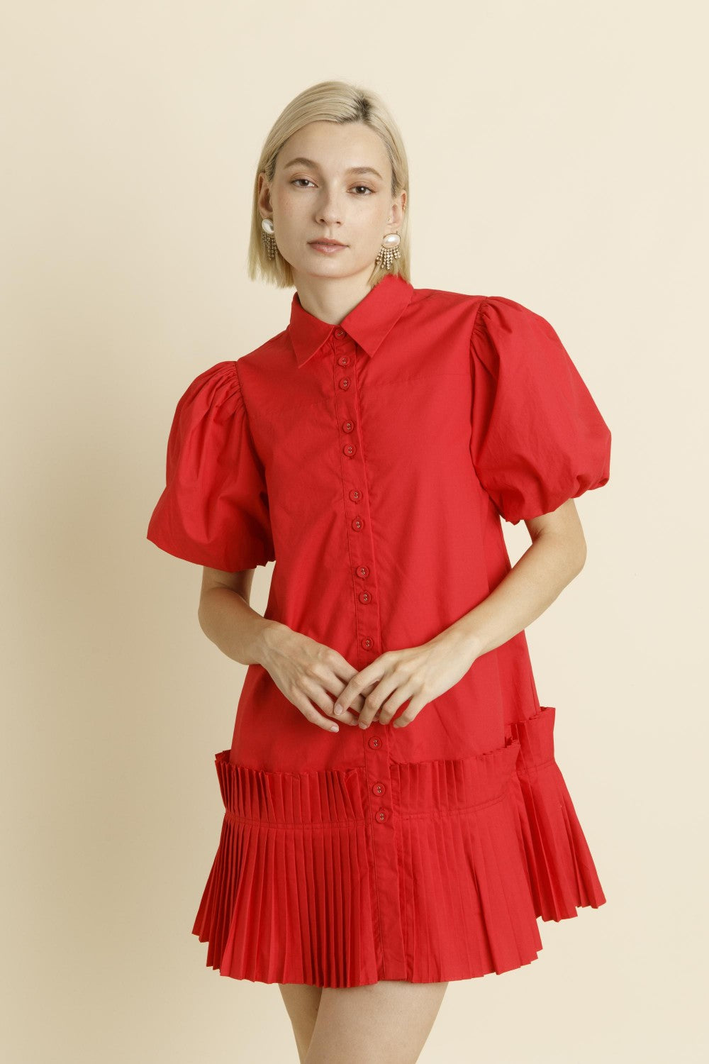 Holly Dress- Poppy Red