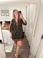 Elliston Mini Dress- Black Multi