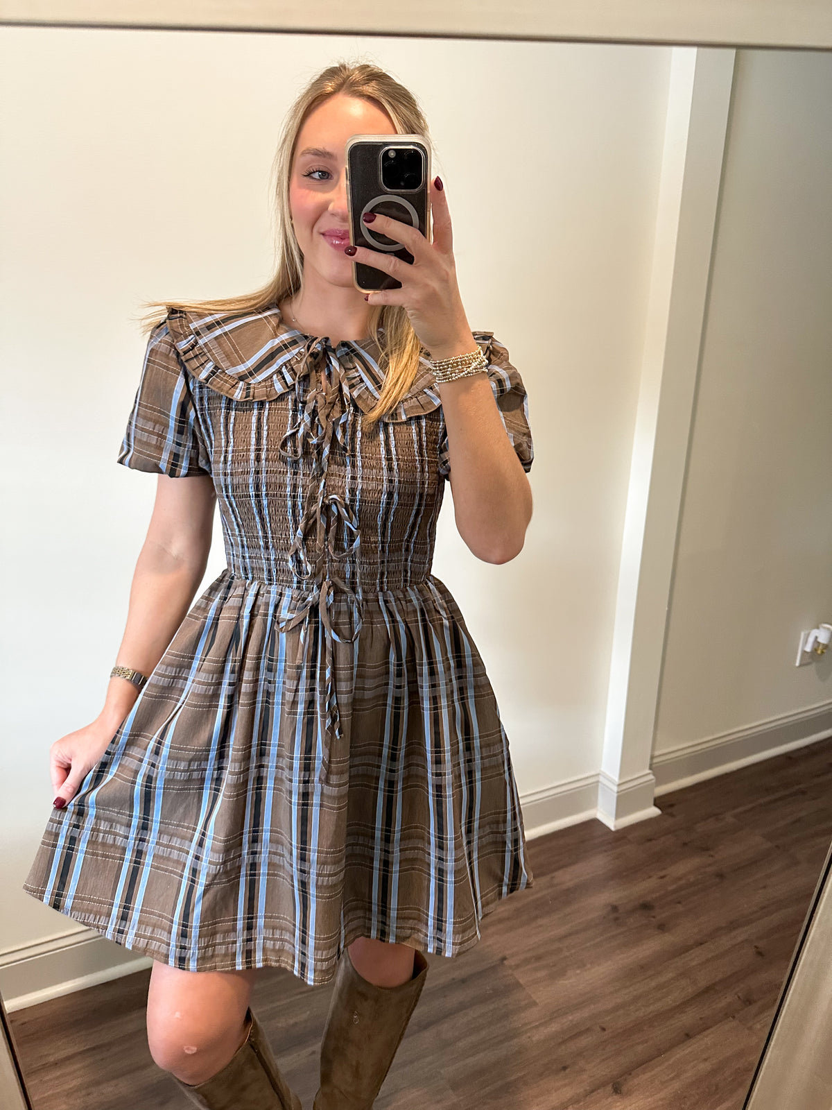 Truitt Plaid Mini- Brown/Blue