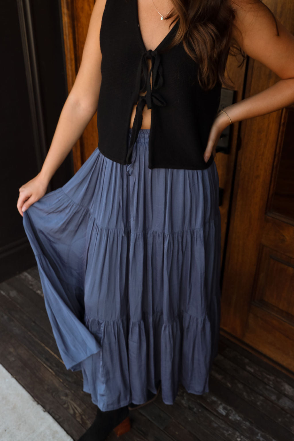 Josie Skirt- Dusty Navy